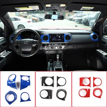Для Toyota Tacoma 2016-2021 ABS Автомобильное Центральное Управление Кондиционером Воздуховыпускная Рамка Крышка Декоративная Наклейка Автомобильные Аксессуары