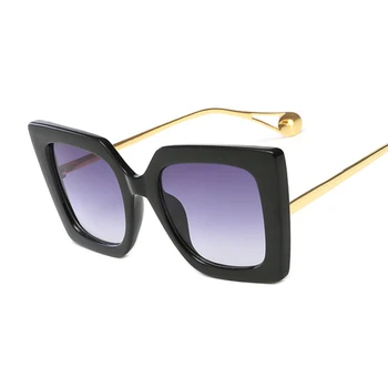 Роскошные Большие Квадратные солнцезащитные очки, женские Брендовые дизайнерские Ретро Прозрачные солнцезащитные очки для женщин, Негабаритные черные Оттенки Oculos De Sol