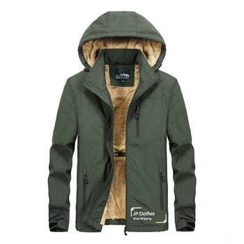 Новая осенне-зимняя мужская утепленная куртка с капюшоном 6xl, мужская куртка со съемным капюшоном с несколькими карманами, однотонная, высококачественная