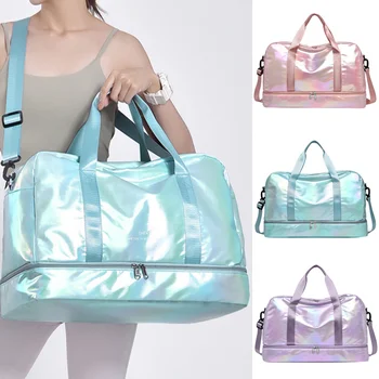 Женская дорожная сумка для багажа, сухая влажная разделительная сумка для хранения, модные сумки для фитнеса, высококачественная водонепроницаемая новая сумка на плечо