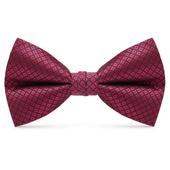 Новый Дизайнерский бренд, винно-красный клетчатый галстук-бабочка для мужчин, высококачественный Корейский стиль, модный свадебный костюм Жениха, галстук-бабочка, подарочная коробка