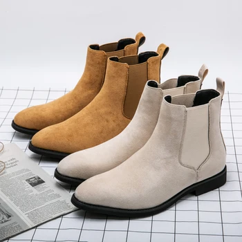 YRZL/ Кожаные ботинки; Мужская Высококачественная Брендовая повседневная обувь в стиле ретро; Модные ботинки 