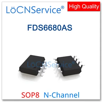 LoCNService 50ШТ 500ШТ FDS6680AS SOP8 30V 11.5A N-канальный 6680 FDS6680A FDS6680 Высокого качества