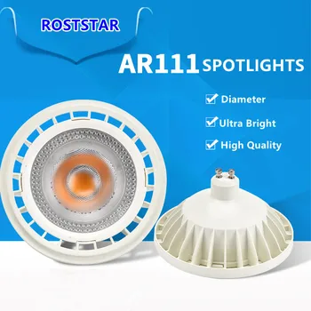 10 Вт 15 Вт COB светодиодная лампа Прожектор С регулируемой яркостью Встраиваемый светильник AR111 QR111 G53 12V AC85-265V