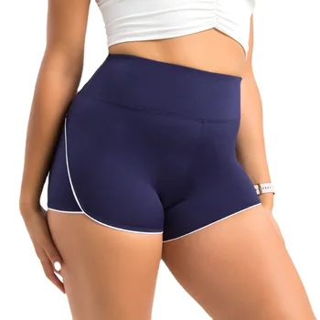 Женские шорты для фитнеса, трехточечные тренировочные штаны для йоги, Летняя спортивная одежда, быстросохнущие шорты для велоспорта, облегающие шорты для бега