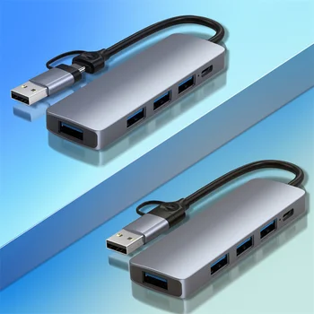 5 в 1 USB-концентратор переменного тока, многофункциональный конвертер, адаптер, док-станция