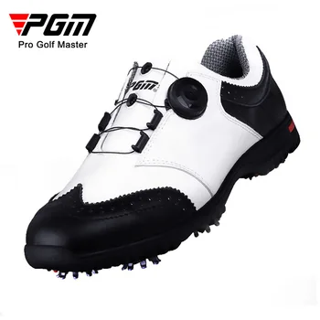 Обувь для гольфа PGM, Мужская обувь с шипами, Водонепроницаемая и дышащая мужская обувь, Кроссовки с вращающимися шнурками