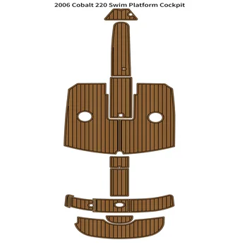 2006 Cobalt 220 Платформа для плавания, кокпит, коврик для лодочной палубы из пены EVA, искусственный тик, коврик для пола