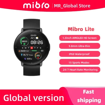 Mibro Watch Lite 9,8 мм Ультратонкий 230 мАч AMOLED HD Экран Водонепроницаемый Bluetooth Мужские Женские Спортивные Умные Часы, Совместимые С iOS Android