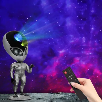 2022 креативная проекционная лампа с инопланетной звездой, USB-голосовой светодиодный ночник, украшение космической планеты, атмосферная лампа