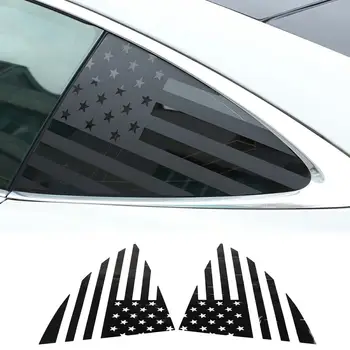 Для Jaguar F-TYPE 2013-2022 ПВХ Черный автомобильный задний треугольный стеклопакет, наклейка для отделки стеклянной панели, автомобильные аксессуары