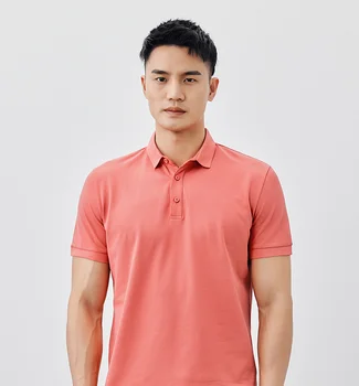 W3620 -Мужская повседневная рубашка поло с короткими рукавами, мужская летняя новая однотонная футболка с короткими рукавами и отворотом