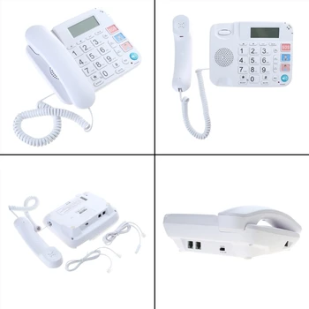 Стационарный телефон с большой кнопкой, Настольный телефон, Динамик, звук, ЖК-дисплей, CallerID 96BA