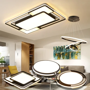 Лампа в гостиной в простой современной атмосфере, Бытовая светодиодная потолочная лампа 2021, Новая комбинация светильников для спальни, комплект для всего дома