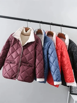 2023 Новая короткая куртка с хлопковой подкладкой, Женская Корейская версия, Зимние Свободные Женские парки, пальто, Модная Пуховая хлопковая куртка, пальто