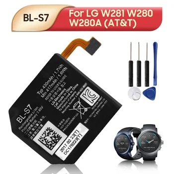 Оригинальная Сменная батарея BL-S7 Для LG Watch Sport W281 W280 W280A (AT & T) Smartwatch Watch Battery 430mAh