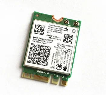Для Intel Двухдиапазонная беспроводная карта переменного тока 3160 802.11ac WiFi Bluetooth 4.0 Для Lenovo Yoga 500 E50 B70 G40 G70 Z70 FRU 04X6076