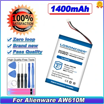 Аккумулятор для беспроводной мыши LOSONCOER 1400 мАч для Alienware AW610M