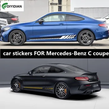 Новые автомобильные наклейки ДЛЯ Mercedes-Benz C coupe body appearance на заказ модифицированные наклейки для спортивных гоночных автомобилей C63 film accessories