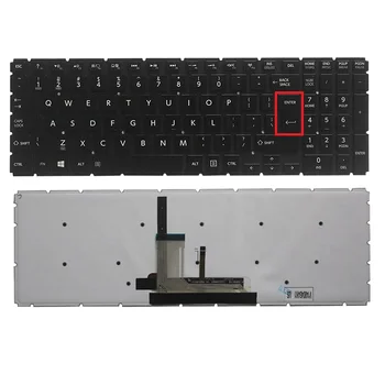 Новая английская клавиатура для ноутбука Toshiba Satellite L50-B L55-B S50-B L55DT-B S55-B US/UI Клавиатура черная с подсветкой