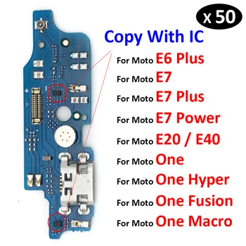 50 шт./Лот Док-разъем USB Зарядное Устройство Зарядная Плата Порт Гибкий Кабель Для Motorola E40 E20 E6 Plus E7 Power One Fusion Hyper Macro