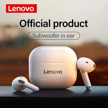 Оригинальные наушники Lenovo lp40, совместимые с Bluetooth, 5.0 с захватывающим звуком HIFI TWS С микрофоном, сенсорное управление для длительного ожидания