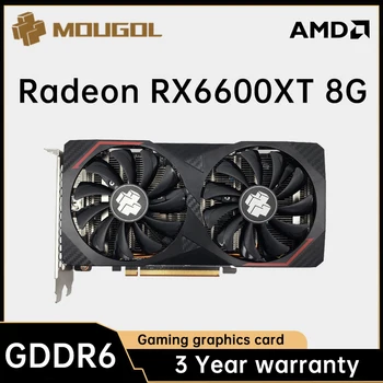 Видеокарта MOUGOL AMD Radeon RX 6600XT 8G GDDR6 Видеопамять 128 Бит PCIE4.0*8 DP Игровая видеокарта Полностью Новый настольный графический процессор