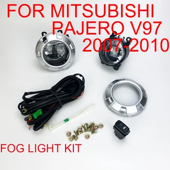 Комплект противотуманных фар переднего бампера для Mitsubishi Pajero V97 2007 2008 2009 2010 Замена или обновление прозрачных линз со стороны пассажира и водителя