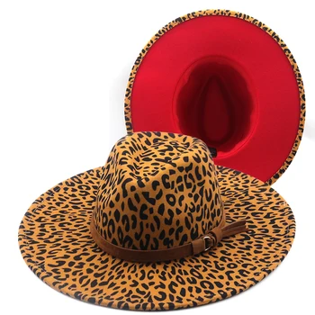 зимние фетровые шляпы для женщин, модная панама с плоскими широкими полями 9,5 см, шерстяной фетр, джазовые Фетровые шляпы для мужчин, леопардовый готический топ, свадебная шляпа