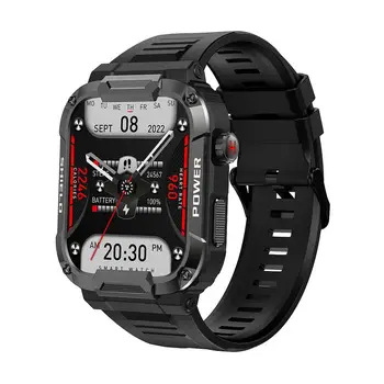 Спортивные смарт-часы Mk66, Bluetooth-совместимый вызов, воспроизведение музыки, пульсометр, здоровье, спортивные часы-браслет для мужчин