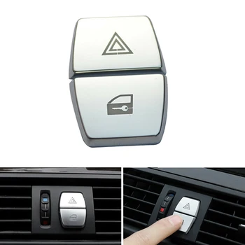 Наклейка на крышку с 2 кнопками, автомобильные хромированные ручки переключения передач из АБС, декоративная наклейка на крышку для деталей интерьера автомобиля BMW 5 серии F10