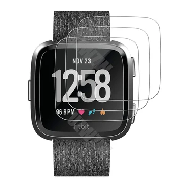 (3 шт.) Для смарт-часов Fitbit Versa (2018)/Versa Lite Защитная пленка для экрана 2.5 D из закаленного стекла, защищающая пленку