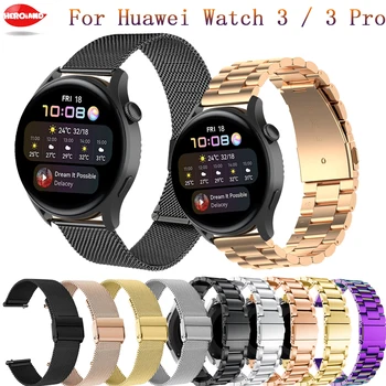 Нержавеющая сталь для Huawei Watch 3/Pro/GT 2 Pro/GT2 42 мм 46 мм ремешок для Samsung Galaxy 42 46 мм для Garmin Forerunner 245 Correa