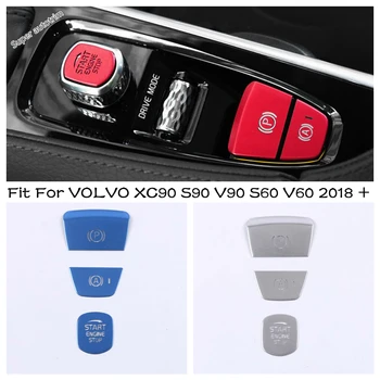 Кнопка включения Зажигания двигателя автомобиля, кнопка остановки, накладка на крышку, подходит для VOLVO XC90 S90 V90 S60 V60 2018 - 2021 Аксессуары