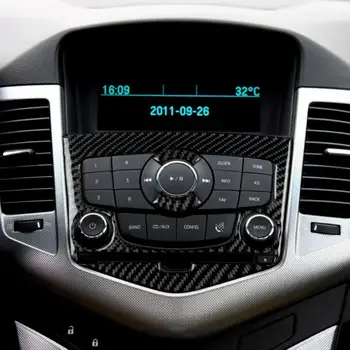 Полоска Внутренней 3D Наклейки Для Chevrolet Cruze 2009-2015 Автомобильная CD-Панель Декоративная Отделка Крышки Из Углеродного Волокна