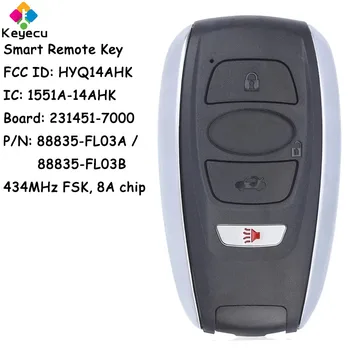 KEYECU Умный Дистанционный Автомобильный Ключ С 4 Кнопками 434 МГц 8A Чип для Subaru Legacy Outback Forester Impreza Fob HYQ14AHK 231451-7000