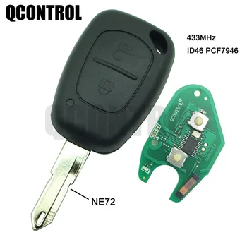 QCONTROL 2 кнопки дистанционного ключа автомобиля 433 МГц ID46 чип-передатчик для Renault Traffic Master Vivaro Movano Kangoo Ne72 Blade