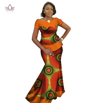 Летний Комплект юбок BintaRealWax в африканском стиле для женщин, Дашики, Большие Размеры, Новый Стиль, Африканская одежда, платье Bazin Riche для Вечеринки, WY2695
