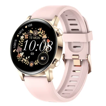 Новые Женские смарт-часы с Bluetooth-вызовом, женские часы с AMOLED экраном 360 *360 HD, часы с постоянным дисплеем, умные часы с пользовательским циферблатом для Xiaomi
