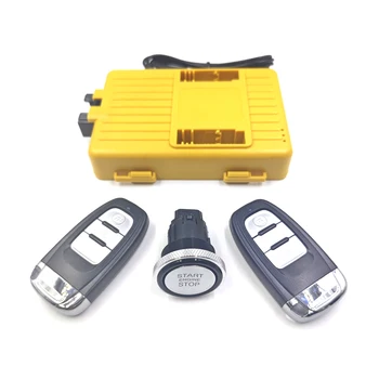 Подключи и Играй Двигатель Push Start Stop Remote Key Starter Для Audi A4 Q5 2013-2016 Годов Выпуска Запчасти для Автомобилей Keyless Go Comfort Access