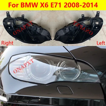 Крышка передней фары, черное основание, задний корпус фары, Нижняя защитная оболочка Для BMW X6 E71 2008-2014
