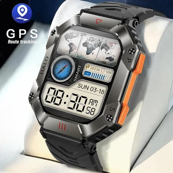 Прочные военные смарт-часы Мужские для xiaomi Band Sports Фитнес-трекер Ip67 Водонепроницаемый AI Voice Bluetooth Call Smartwatch 2023