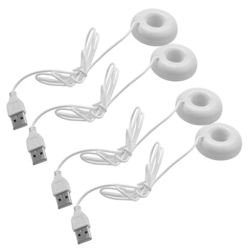4X Белый пончик-увлажнитель воздуха USB офисный настольный мини-увлажнитель портативный креативный очиститель воздуха белый